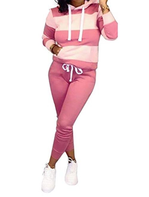 TOPONSKY Women Casual 2 Piece Outfit Long Pant Set Sweatsuits Tracksuits