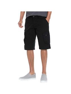 FoxQ Mens Premium Twill Casual Cargo Shorts Classic Relaxed Fit Stretch Multiple Pockets