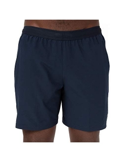 Skora Men's Two in One and Unlined Athletic Running Shorts with Pockets and Zip Back Pocket