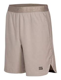 Dry FIT Gym Shorts for Men - Mens Workout Running Shorts - Moisture Wicking with Pockets and Side Hem