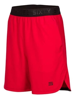 Dry FIT Gym Shorts for Men - Mens Workout Running Shorts - Moisture Wicking with Pockets and Side Hem