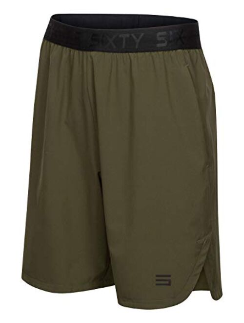 Dry FIT Gym Shorts for Men - Mens Workout Running Shorts - Moisture Wicking with Pockets and Side Hem