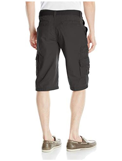 UNIONBAY Men's Ripstop Belted Messenger Length Cargo Short