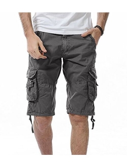 HODZAIW Men's Comfortable Shorts Slim-fit Camouflage Outdoor Cargo Shorts