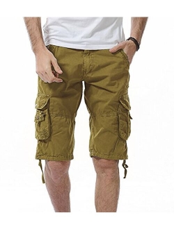 HODZAIW Men's Comfortable Shorts Slim-fit Camouflage Outdoor Cargo Shorts