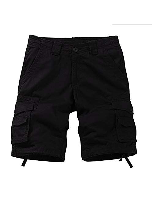 Mens Casual Cargo Shorts Walking Shorts Combat Shorts Cotton Solid