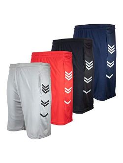 High Energy Long Basketball Shorts for Men, 4 Pack, Sports, Fitness, and Exercise, Athletic Performance