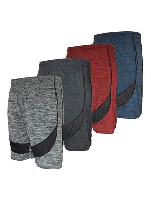 High Energy Long Basketball Shorts for Men, 4 Pack, Sports, Fitness, and Exercise, Athletic Performance