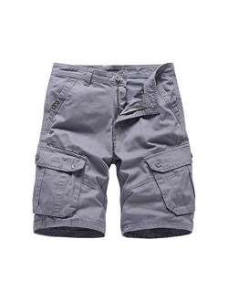 ASLIMAN Men's Cargo Shorts Relaxed Fit Casual Outdoor Short Pants with Pockets