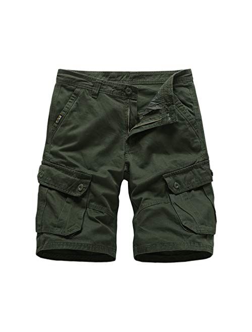 ASLIMAN Men's Cargo Shorts Relaxed Fit Casual Outdoor Short Pants with Pockets