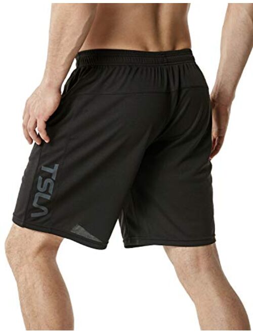 TSLA 1, 2 or 3 Pack Men's Athletic Mesh Shorts, Quick Dry Basketball Running Shorts, Gym Training Workout Shorts with Pockets