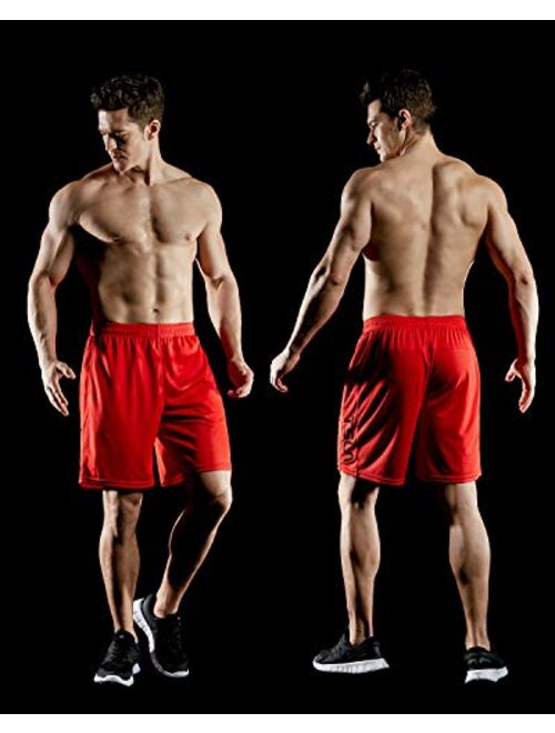 TSLA 1, 2 or 3 Pack Men's Athletic Mesh Shorts, Quick Dry Basketball Running Shorts, Gym Training Workout Shorts with Pockets