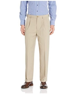 PGA TOUR Men's Double Pleated Expandable Waistband Pant