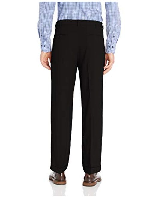 PGA TOUR Men's Double Pleated Expandable Waistband Pant