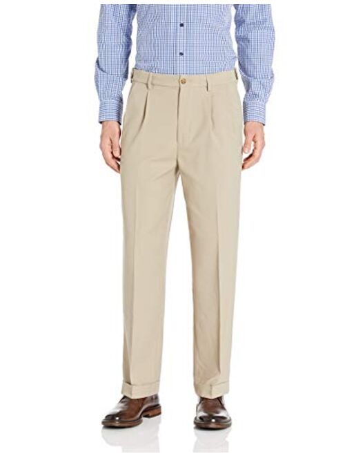 PGA TOUR Men's Double Pleated Expandable Waistband Pant