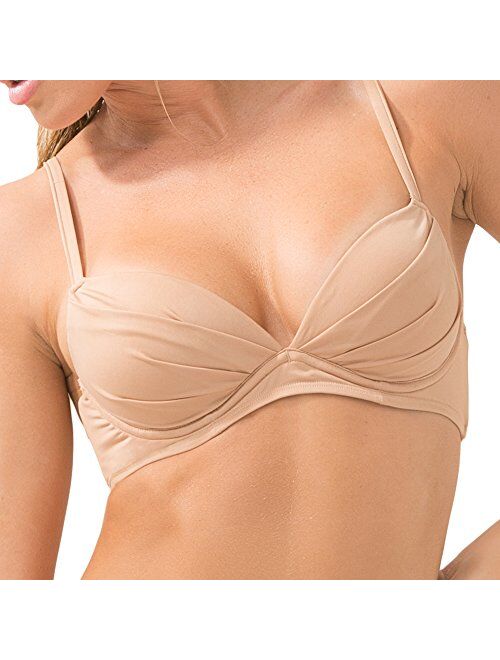 Smart & Sexy Women's Swim Secret Convertible Push-up Bikini Top