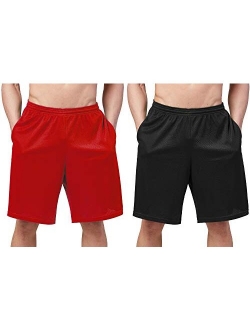 DEVOPS Men's Athletic Workout Mesh 
Running Shorts with Pockets