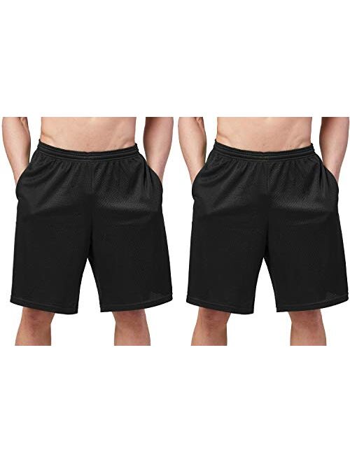 DEVOPS Men's Athletic Workout Mesh 
Running Shorts with Pockets