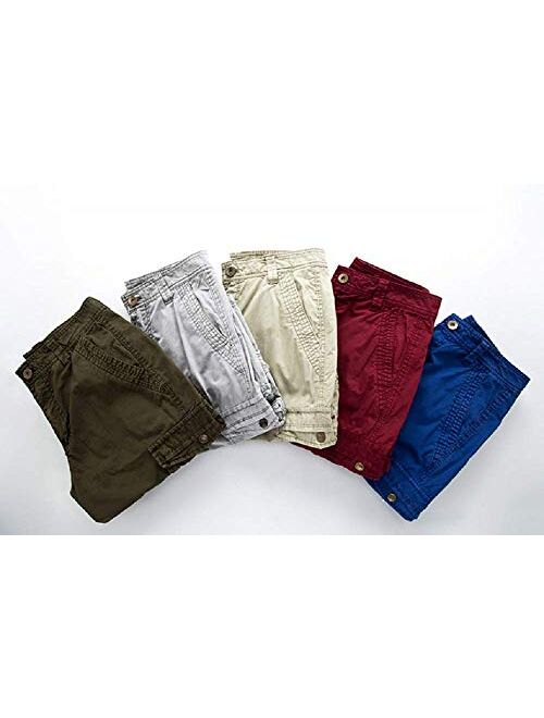 XueYin Men's Outdoor Cotton Relaxed Fit Muti-Pocket Cargo Shorts