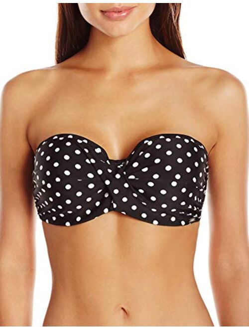 Panache Swim Women's Anya Spot Bra-Sized Bandeau Strapless Swimsuit Bikini Top with Detachable Straps