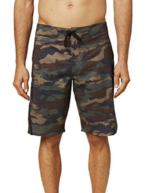 O'NEILL Men's Water Resistant Superfreak Swim Boardshorts, 21 Inch Outseam | Long-Length Swimsuit |