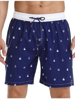 Nonwe Men's Quick Dry Soft Relaxed Fit Drawsting Swim Trunks