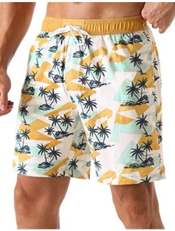 Nonwe Men's Quick Dry Soft Relaxed Fit Drawsting Swim Trunks