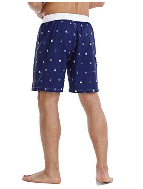 Nonwe Men's Quick Dry Soft Relaxed Fit Drawsting Swim Trunks