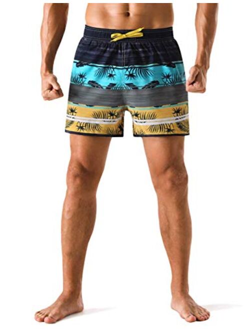 Nonwe Men's Quick Dry Soft Relaxed Fit Drawsting Swim Trunks