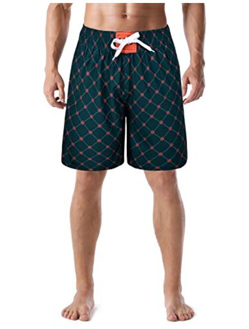 Nonwe Men's Quick Dry Soft Relaxed Fit Drawsting Swim Trunks