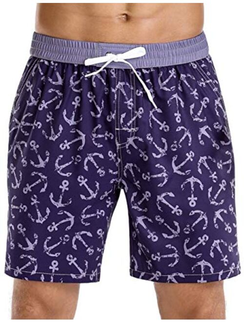 Nonwe Men's Quick Dry Soft Relaxed Fit Drawsting Swim Trunks