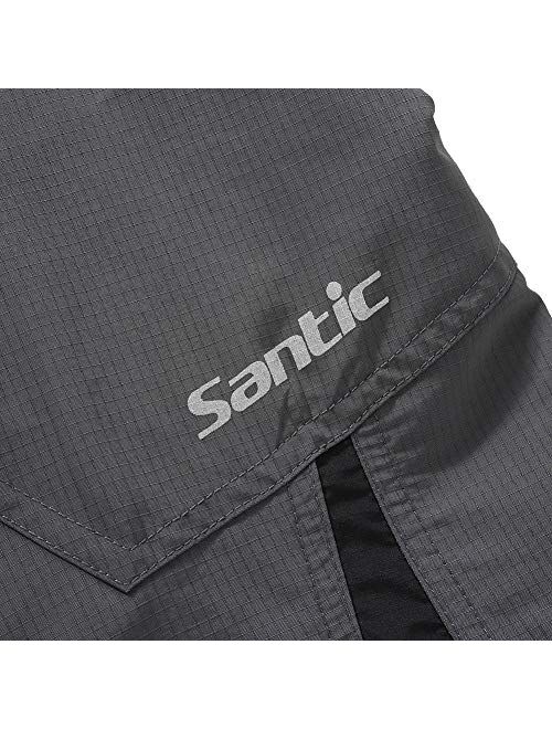 Santic Men's Mountain Bike Shorts Bicycle Cycling MTB Shorts Loose-Fit Padded