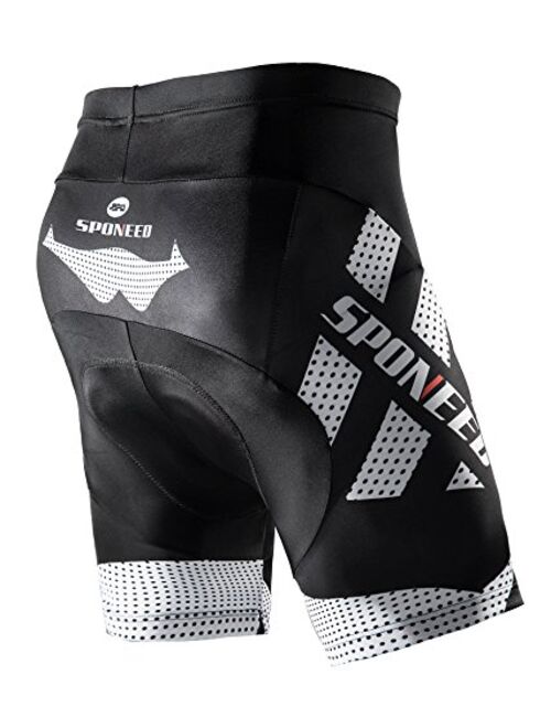 sponeed Men's Cycling Shorts Padded Bicycle Riding Pants Bike Biking Clothes Cycle Wear Tights