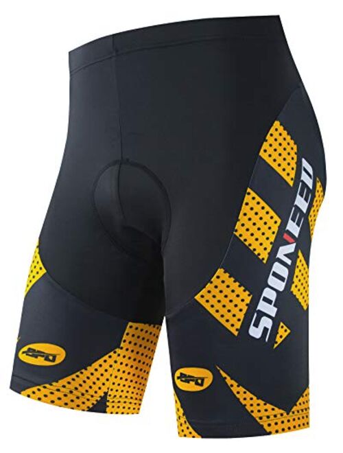 sponeed Men's Cycling Shorts Padded Bicycle Riding Pants Bike Biking Clothes Cycle Wear Tights