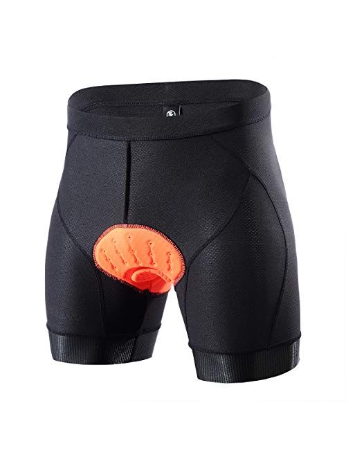 Souke Sports Men's Cycling Underwear Shorts 4D Padded Bike Bicycle MTB Liner Shorts with Anti-Slip Leg Grips