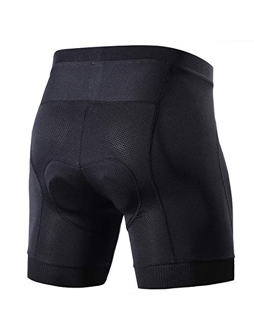 Souke Sports Men's Cycling Underwear Shorts 4D Padded Bike Bicycle MTB Liner Shorts with Anti-Slip Leg Grips