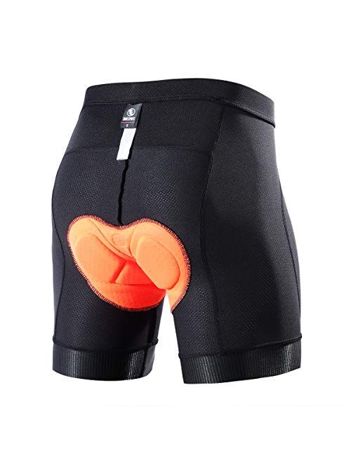 Souke Sports Men's Cycling Underwear Shorts 4D Padded Bike Bicycle MTB Liner Shorts with Anti-Slip Leg Grips