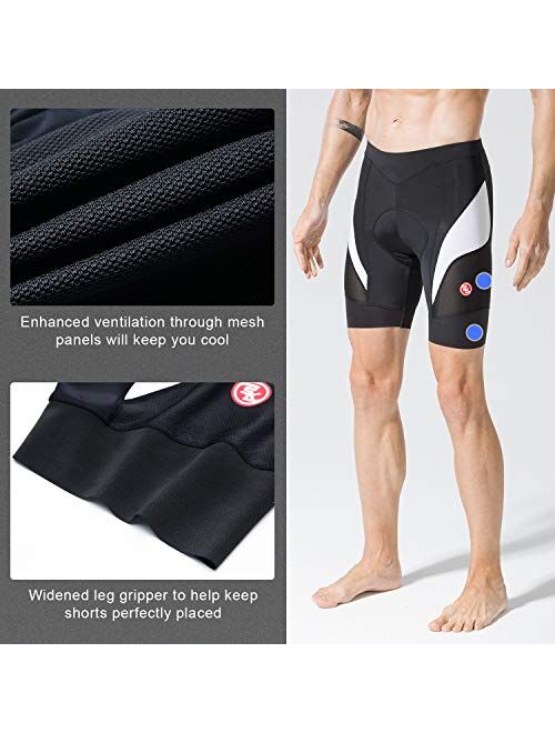 Eco-daily Men's Cycling Shorts Padded Bicycle Riding Half Pants Bike Biking Cycle Tights…