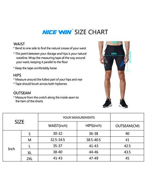 NICEWIN Men’s Cycling Shorts Motorcycle Bike Riding Tights 3D Padded Quick-Dry Half Pants