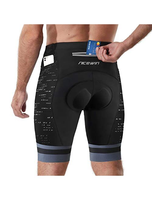 NICEWIN Men’s Cycling Shorts Motorcycle Bike Riding Tights 3D Padded Quick-Dry Half Pants