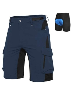 Ally Mens Mountain Bike Shorts Padded MTB Shorts Baggy Cycling Bicycle Bike Shorts with Padding Wear Relaxed Loose-fit