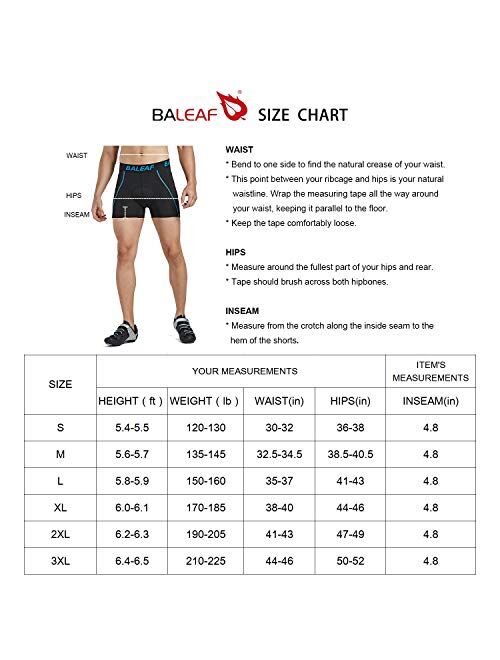 BALEAF Men's Bike Cycling Underwear Shorts 3D Padded Bicycle MTB Liner Mountain Shorts