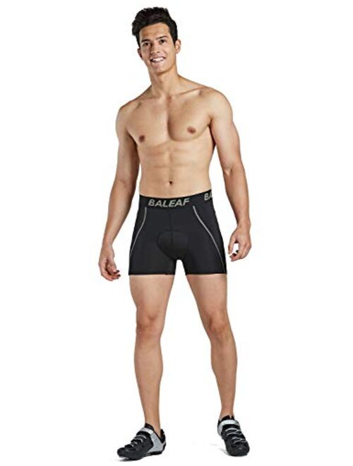 BALEAF Men's Bike Cycling Underwear Shorts 3D Padded Bicycle MTB Liner Mountain Shorts