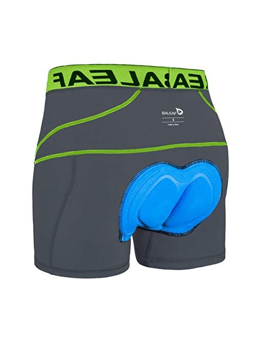 BALEAF Men's Bike Cycling Underwear Shorts 3D Padded Bicycle MTB Liner Mountain Shorts