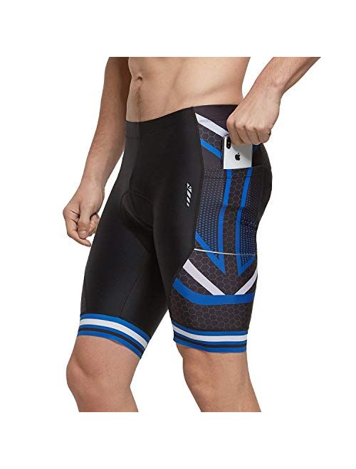 BALEAF Men's Cycling Shorts 4D Padded Bicycle Riding Bike Pants Pockets UPF50+ Road Bike Cycle Shorts