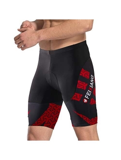 FEIXIANG Men's Cycling Shorts, 4D Padded Bike Underwear Anti-Slip MTB Bicycle Undershort Road Mountain Biking Tights