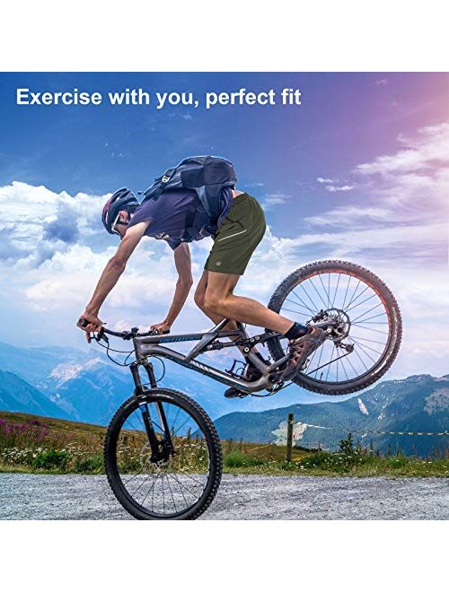 GymBrave Men's Mountain Bike Shorts 3D Padded Cool-Tec Lightweight MTB Cycling Shorts Loose-Fit Bike Shorts