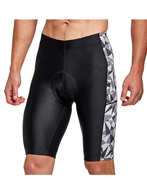 FitsT4 Men's Bike Shorts 3D Padded Cycling Biking Shorts Quick-Dry Road Bike Tights with Pockets