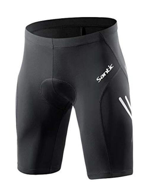 Santic Men's Cycling Shorts 4D Padded Biking Shorts Breathable Bicycle Wear