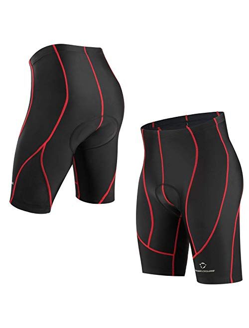 LEADER CYCLING Men's Cycling Shorts 3D Gel Padded Biking Bicycle Bike Pants Breathable Anti-Slip